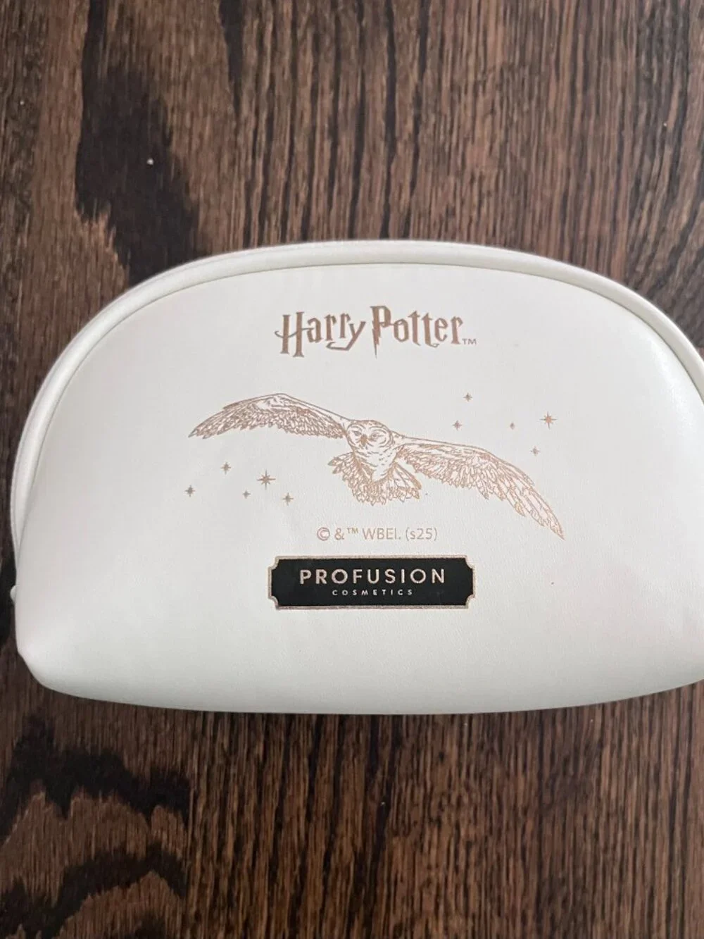 Harry Potter Hedwig Owl Makeup Pouch Cosmetic Bag White Plush